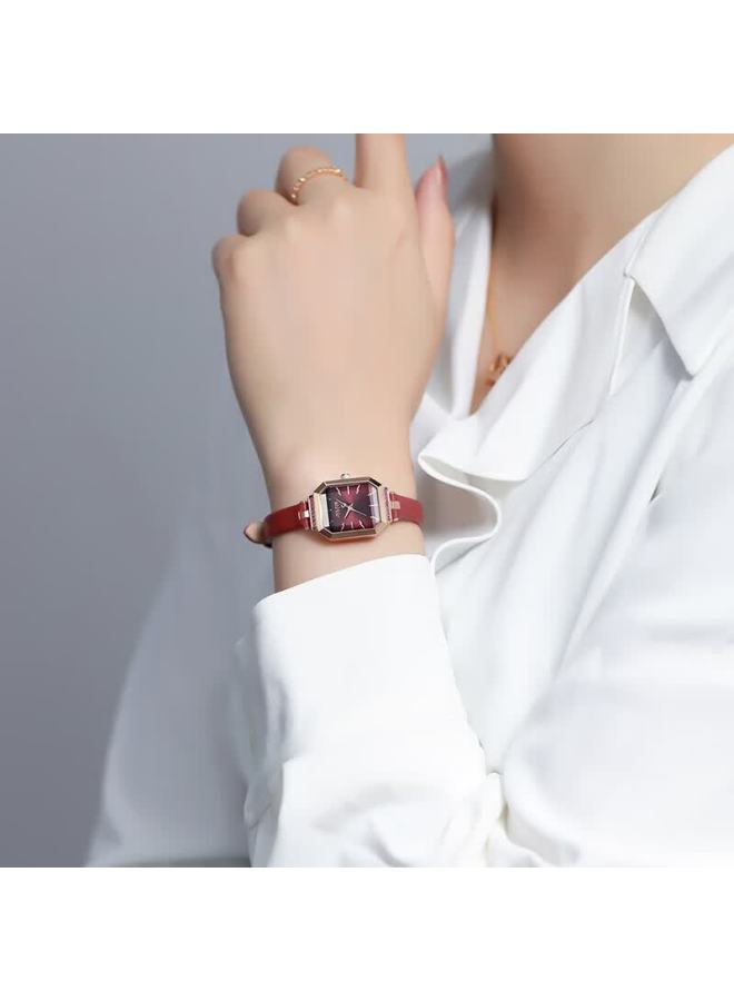 Julius Women's Watch Vintage Leather Strap Fashion Waterproof Quartz Watch Gift For Women - Image 1