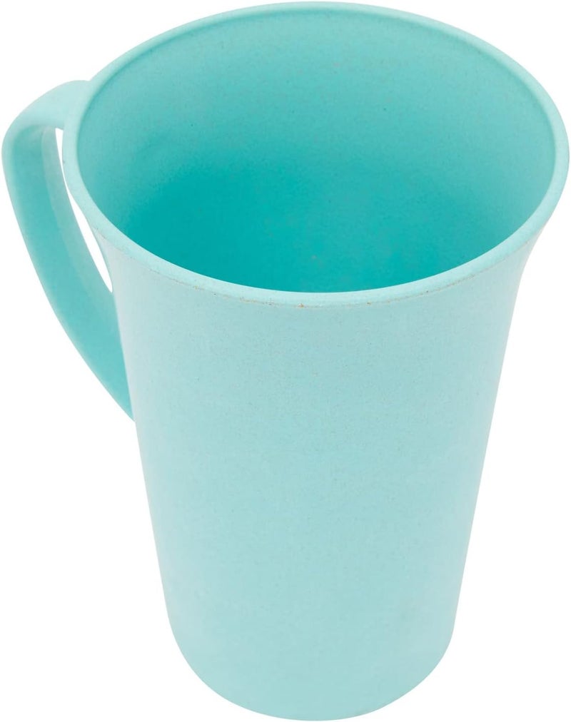 Okuna Outpost أكواب أوكونا أوتبوست غير قابلة للكسر مصنوعة من قش القمح مع مقبض مجموعة من 6 أكواب قهوة بلاستيكية قابلة لإعادة الاستخدام 3 ألوان 15 أونصة - Image 4