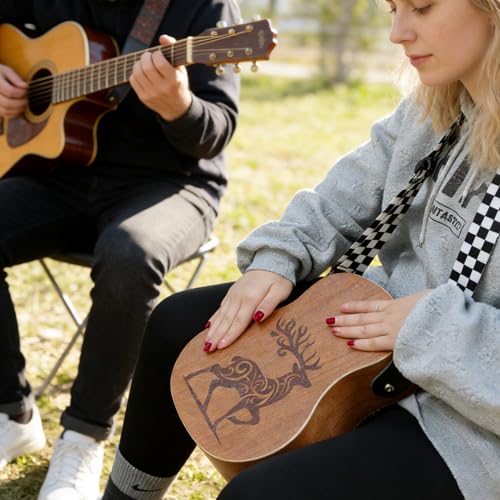 Rockhouse Travel Cajon Drum Box, Portable Wooden Hand Drum Beat Box Cajons Percussion Instrument Kit with Adjustable Strap & Storage Bag - Image 2