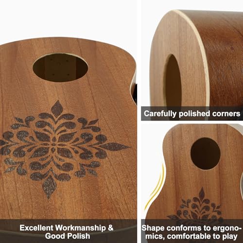 Rockhouse Travel Cajon Drum Box, Portable Wooden Hand Drum Beat Box Cajons Percussion Instrument Kit with Adjustable Strap & Storage Bag - Image 3