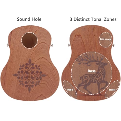 Rockhouse Travel Cajon Drum Box, Portable Wooden Hand Drum Beat Box Cajons Percussion Instrument Kit with Adjustable Strap & Storage Bag - Image 4