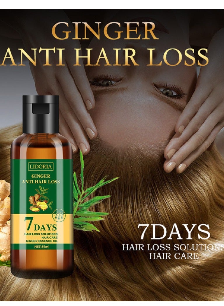 LIDORIA Ginger Hair Oil Ginger Essential Oil Relieves Hair Loss, Nourishes The Scalp, Strengthens Hair and Promotes Healthy Growth - Image 2
