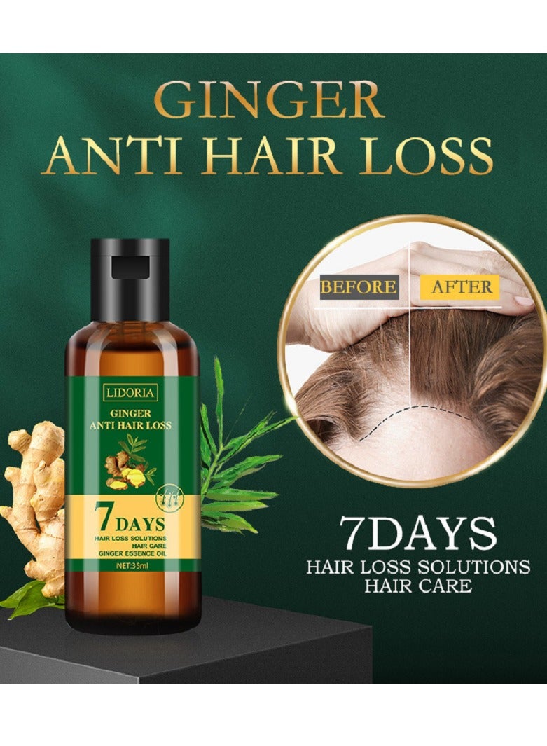 LIDORIA Ginger Hair Oil Ginger Essential Oil Relieves Hair Loss, Nourishes The Scalp, Strengthens Hair and Promotes Healthy Growth - Image 3