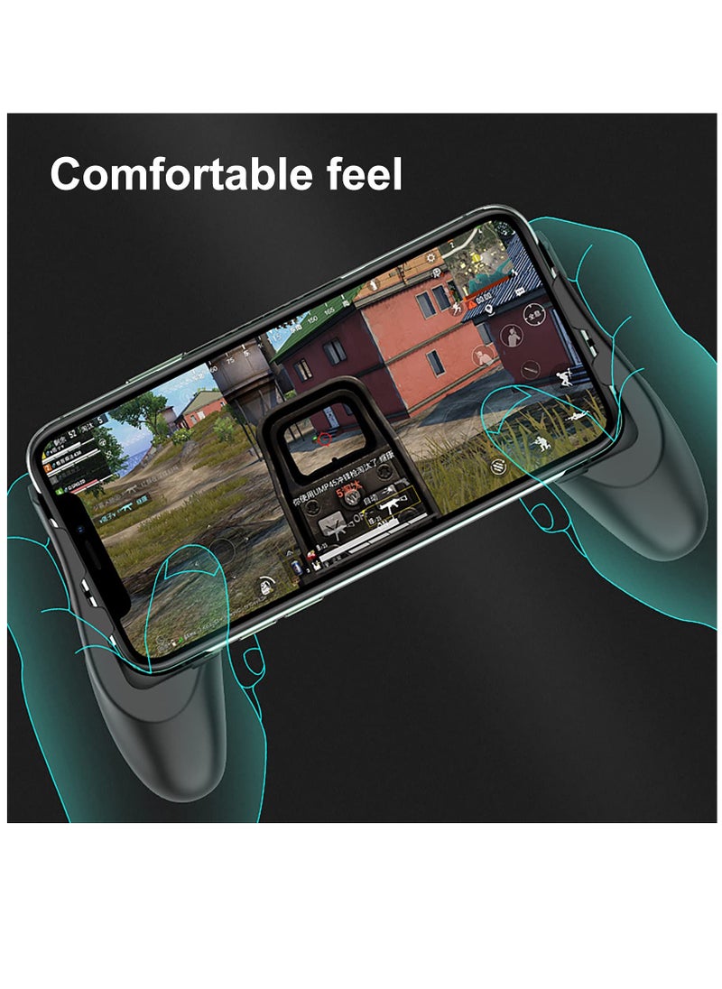 Mobile Game Controller with Active Cooling Fan, Semiconductor Phone Radiator Grip for Heat Dissipation, Compatible with iOS/Android Devices - Black