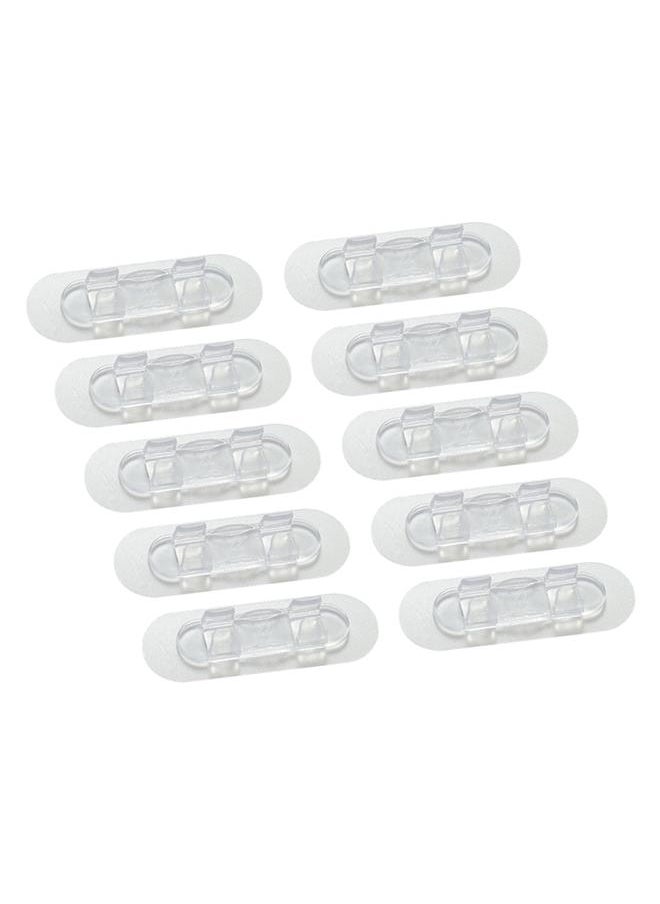 Thoraya 10pcs Adhesive Cable Clips Firm Secure Wall Wire Holders Cord Organizer for Home Office Workbench L  - Image 3