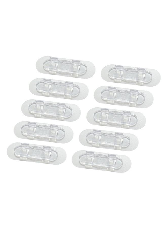 Thoraya 10pcs Adhesive Cable Clips Firm Secure Wall Wire Holders Cord Organizer for Home Office Workbench L  - Image 2