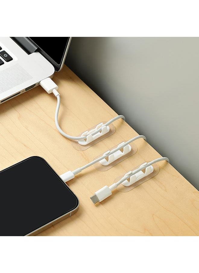 Thoraya 10pcs Adhesive Cable Clips Firm Secure Wall Wire Holders Cord Organizer for Home Office Workbench L  - Image 4