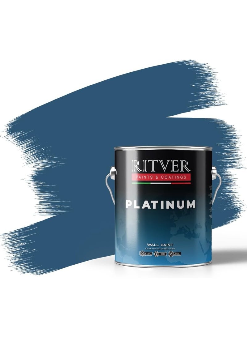 Ritver Matte Emulsion Paint for Home Decor, Premium Interior Wall Paint for Smooth Finish & Modern Wall Decor, Premium Low Odor Home Wall Paint - Blue Royal - Image 1