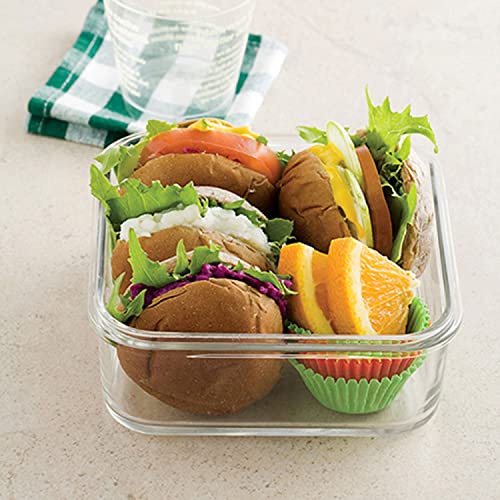 Glasslock Korea Tempered Glass Storage Containers with Lid - Classic 900ml Square - Airtight Food Storage Kitchen Container - Office Lunch Tiffin Box/Bowl, Microwave/Dishwasher/Fridge/Freezer Safe - Image 2