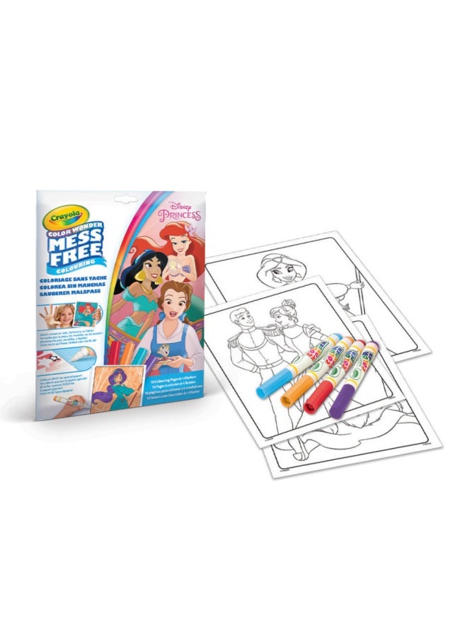 Crayola Color wonder set disney princess, coloring book, 4 markers - Image 1
