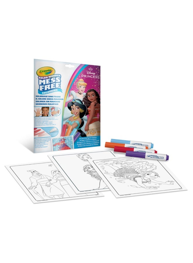 Crayola Color Wonder Once Upon A Time Coloring Set  – 18 Mess-Free Fairy Tale Coloring Pages and 4 Color Wonder Markers in Reusable Foldalope Storage Envelope (Ages 3+) - Image 4