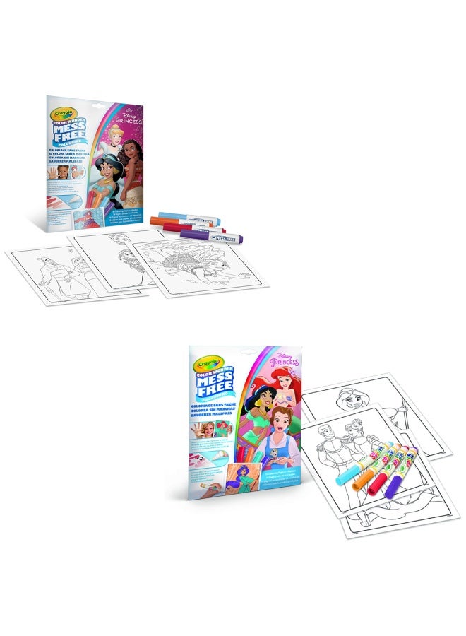 Crayola Color Wonder Once Upon A Time Coloring Set  – 18 Mess-Free Fairy Tale Coloring Pages and 4 Color Wonder Markers in Reusable Foldalope Storage Envelope (Ages 3+) - Image 1