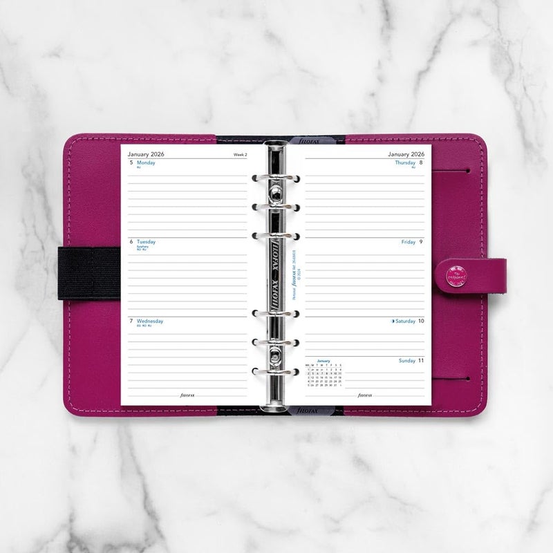 FILOFAX إعادة تعبئة مفكرة فيلوفاكس، حجم شخصي/مضغوط، عرض أسبوعي، ورق أبيض، مسطر، إنجليزي، 2026 (C68418-26) - Image 4