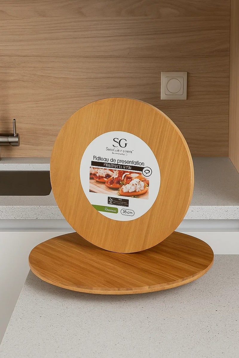 SG TURNING TRAY,D35XH3.2CMS,NATURAL,BAMBOO-TRAY Kitchen Turntable, 540724266 - Image 2