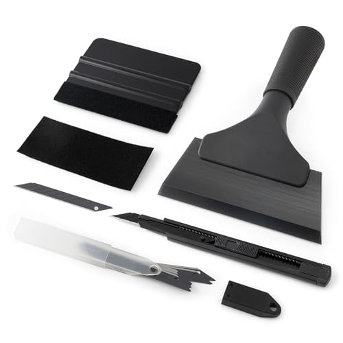 Gomake Vinyl Wrap Tool Set Window Tint Kit,Window Tint Tools Small Rubber Squeegee, Car Window Tint Application Kit,Vinyl Wrap Tools Felt Squeegee for Car Wrapping,Window Cleaning - Image 1