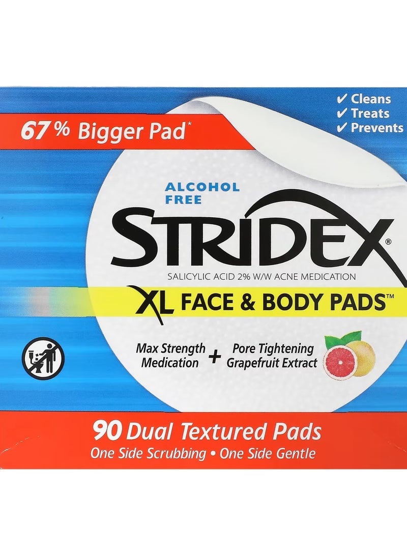 Stridex, XL Face & Body Pads, Alcohol Free, 90 Dual Textured Pads - Image 3