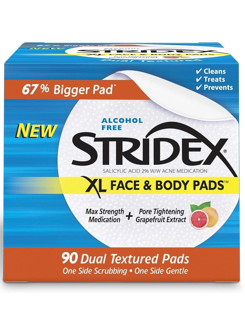 Stridex, XL Face & Body Pads, Alcohol Free, 90 Dual Textured Pads - Image 5