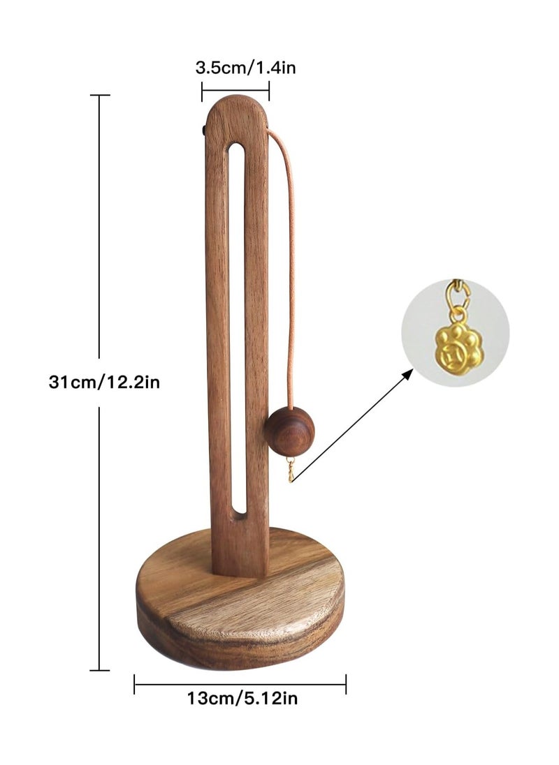 SYOSI - Kitchen Roll Holder Free Standing, Acacia Wood Paper Towel Holder Stand for Kitchen Counter, Non Slip Kitchen Towel Roll Holder Countertop, Farmhouse Kitchen Organizer Fits Most Size Paper Roll - Image 1