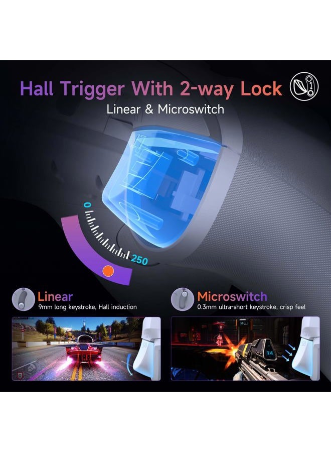 EasySMX X20 Wireless Gaming Controller with RGB Backlit, 2-Stage Hall Effect Stick, 1000Hz Polling Rate, 6-Axis Gyro on Multi-Platform, Mech Buttons- Compatible with PC/Switch/Steam/Android - Image 2