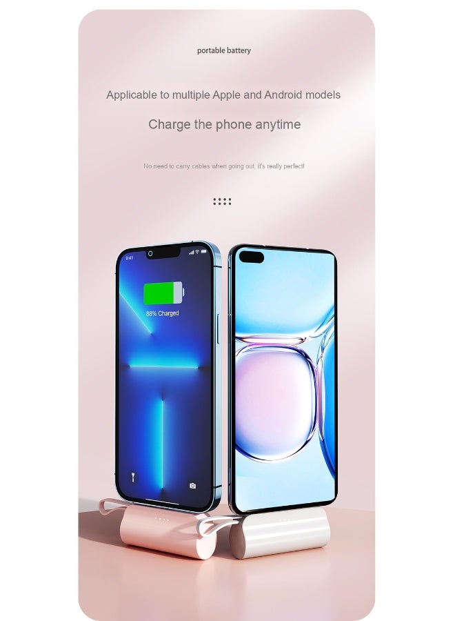 Mini Capsule Power Bank 10000mAh Portable Charger with Phone Stand (Type-C Version Includes Charging Cable for iPhone) - Image 2