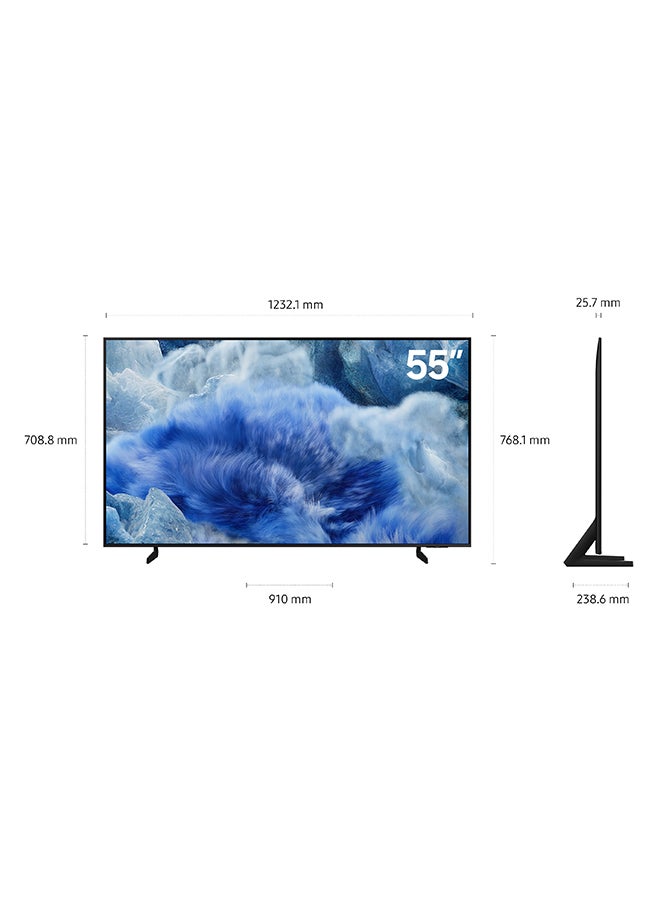 سامسونج تلفاز QLED مقاس 55 بوصة، Q8F، 4K، معالج Q4 AI، 100% حجم اللون مع النقاط الكمومية، AirSlim، محتوى مجاني غير محدود، تلفاز ذكي Vision AI، QA55Q8FAAUXZN (2025 - نسخة الإمارات) - Image 2