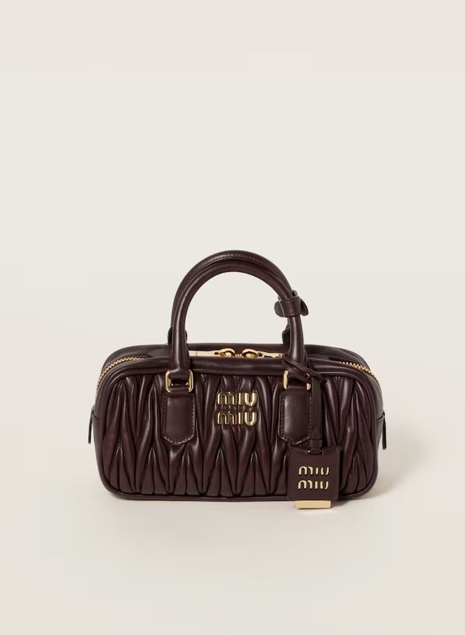 MIU MiU Arcadie Top Handle Bag in Matelassé Nappa Leather Crossbody Shoulder bag M  - Image 1