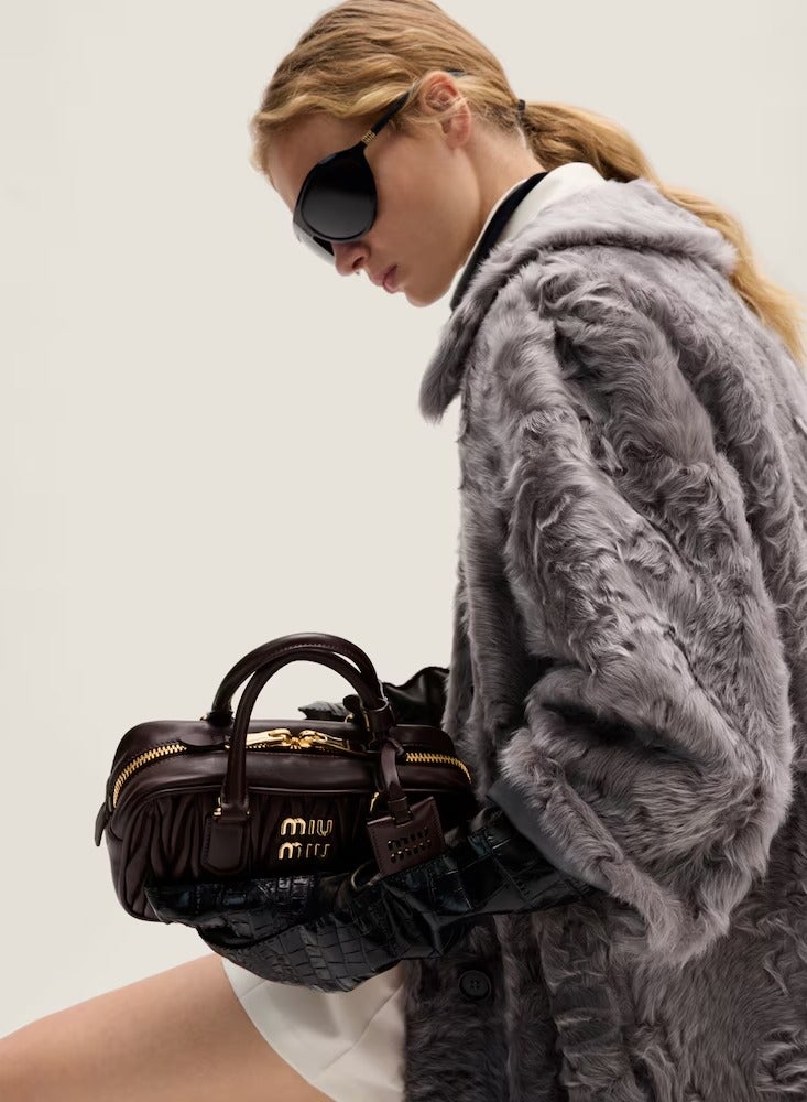 MIU MiU Arcadie Top Handle Bag in Matelassé Nappa Leather Crossbody Shoulder bag M  - Image 2