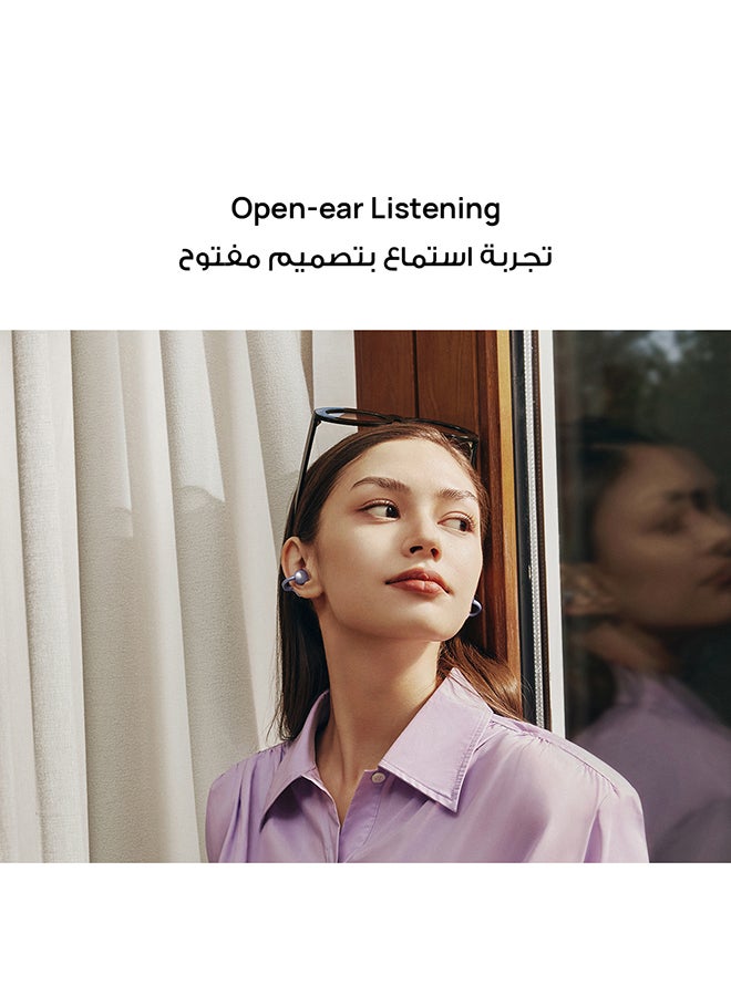 HUAWEI Free Clip Wireless Bluetooth Earphones, Futuristic Aesthetic Design, Feather-Like Wearing, Open-Ear Listening, Long Battery Life, iOS And Android, IP54  + Huawei Band 8 Purple - Image 5