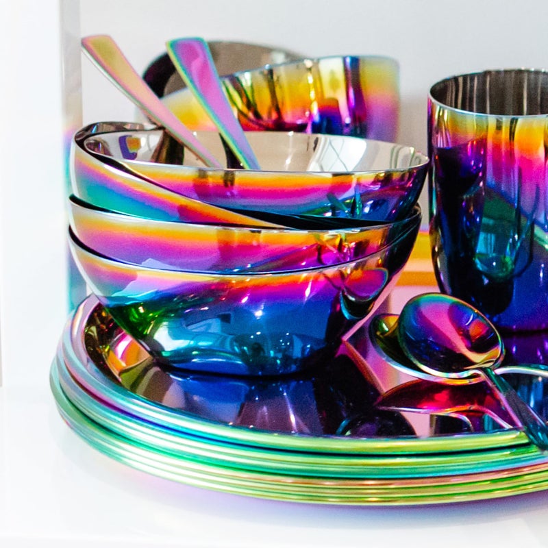 Ahimsa Stainless Steel Bowls for Kids, Durable Pediatrician Designed Toddler Snack Bowl, Premium Non Toxic Metal, Easy to Clean & Dishwasher Safe, Set of 4 Rainbow - Image 3