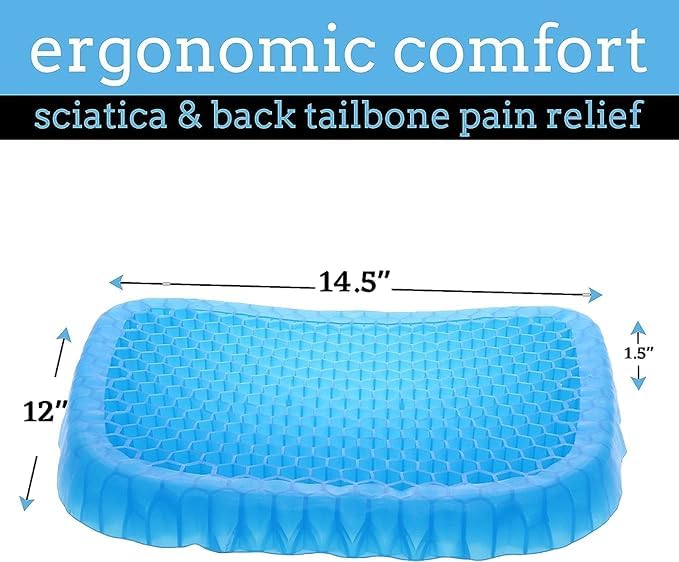 PRAPTITREND PRAPTITREND Thick Big Seat Cushion Newest Modified Double Seat Cushion for Pressure Relief Back Tailbone Home Office Chair Cars WheelchairME127  - Image 2