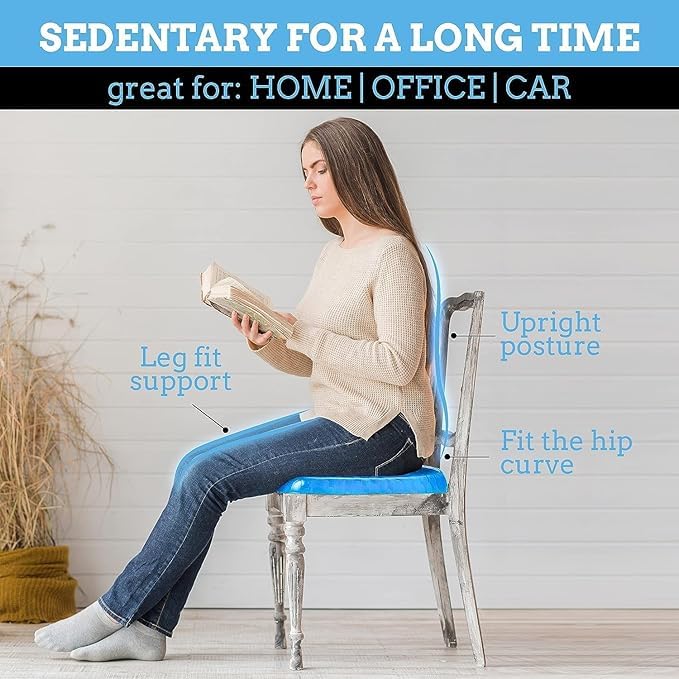 PRAPTITREND PRAPTITREND Thick Big Seat Cushion Newest Modified Double Seat Cushion for Pressure Relief Back Tailbone Home Office Chair Cars WheelchairME127  - Image 4