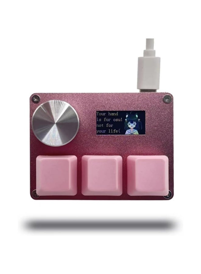 Magnetic Axis Gaming Keyboard Knob - Magnetic Suction, O3C Pink (3-Key), Official Standard, YiQian Magnetic Switch, 30-50gf Actuation Force - Image 1