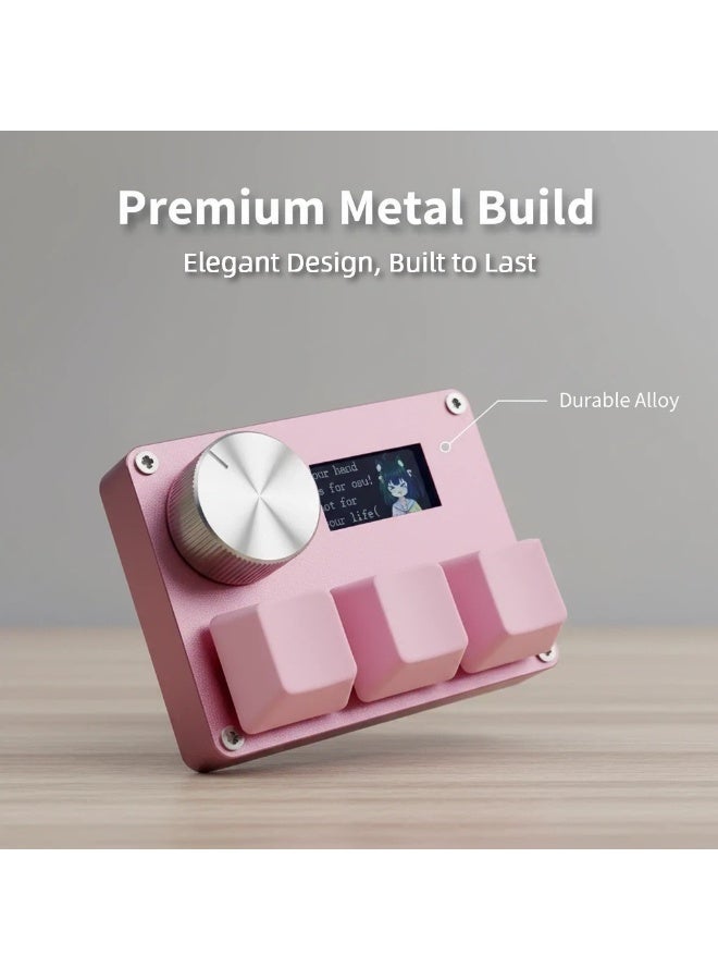 Magnetic Axis Gaming Keyboard Knob - Magnetic Suction, O3C Pink (3-Key), Official Standard, YiQian Magnetic Switch, 30-50gf Actuation Force - Image 5