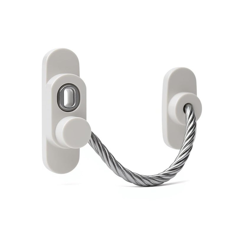 SNAPPSY قفل أمان الأطفال للثلاجة، الدرج والباب المنزلق | مقاوم للإفراج ومقاوم للقرصنة من الفولاذ المقاوم للصدأ مع حبل سلكي سميك إضافي - Image 2