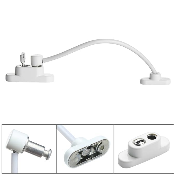 SNAPPSY قفل أمان الأطفال للثلاجة، الدرج والباب المنزلق | مقاوم للإفراج ومقاوم للقرصنة من الفولاذ المقاوم للصدأ مع حبل سلكي سميك إضافي - Image 4