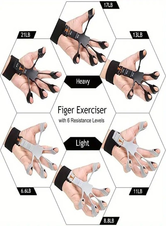 XYNO Hand Grip Strengthener Combo with Counter - 2 Finger Grippers for Forearm, Finger & Vein Training - Adjustable Resistance, Durable ABS Build, 1-Year Warranty - Home & Gym Workout Tool - Image 3