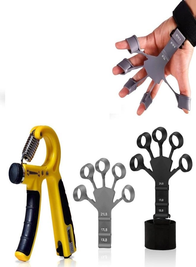 XYNO Hand Grip Strengthener Combo with Counter - 2 Finger Grippers for Forearm, Finger & Vein Training - Adjustable Resistance, Durable ABS Build, 1-Year Warranty - Home & Gym Workout Tool - Image 4