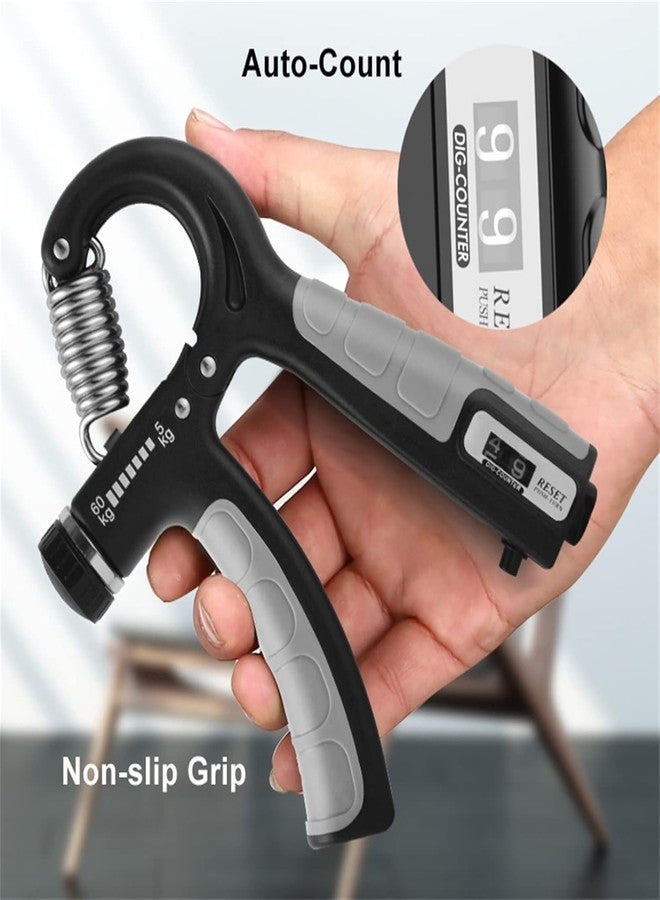 XYNO Hand Grip Strengthener Combo with Counter - 2 Finger Grippers for Forearm, Finger & Vein Training - Adjustable Resistance, Durable ABS Build, 1-Year Warranty - Home & Gym Workout Tool - Image 5