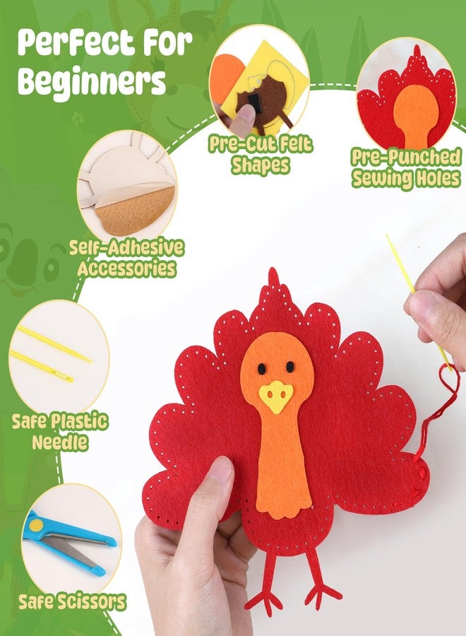 YEETIN Sewing Kit for Kids Ages 6+, Beginner Felt Sewing Craft Kit, DIY Farm Stuffed Animals Making Set, Learn to Sew Gifts for Birthday - Image 3