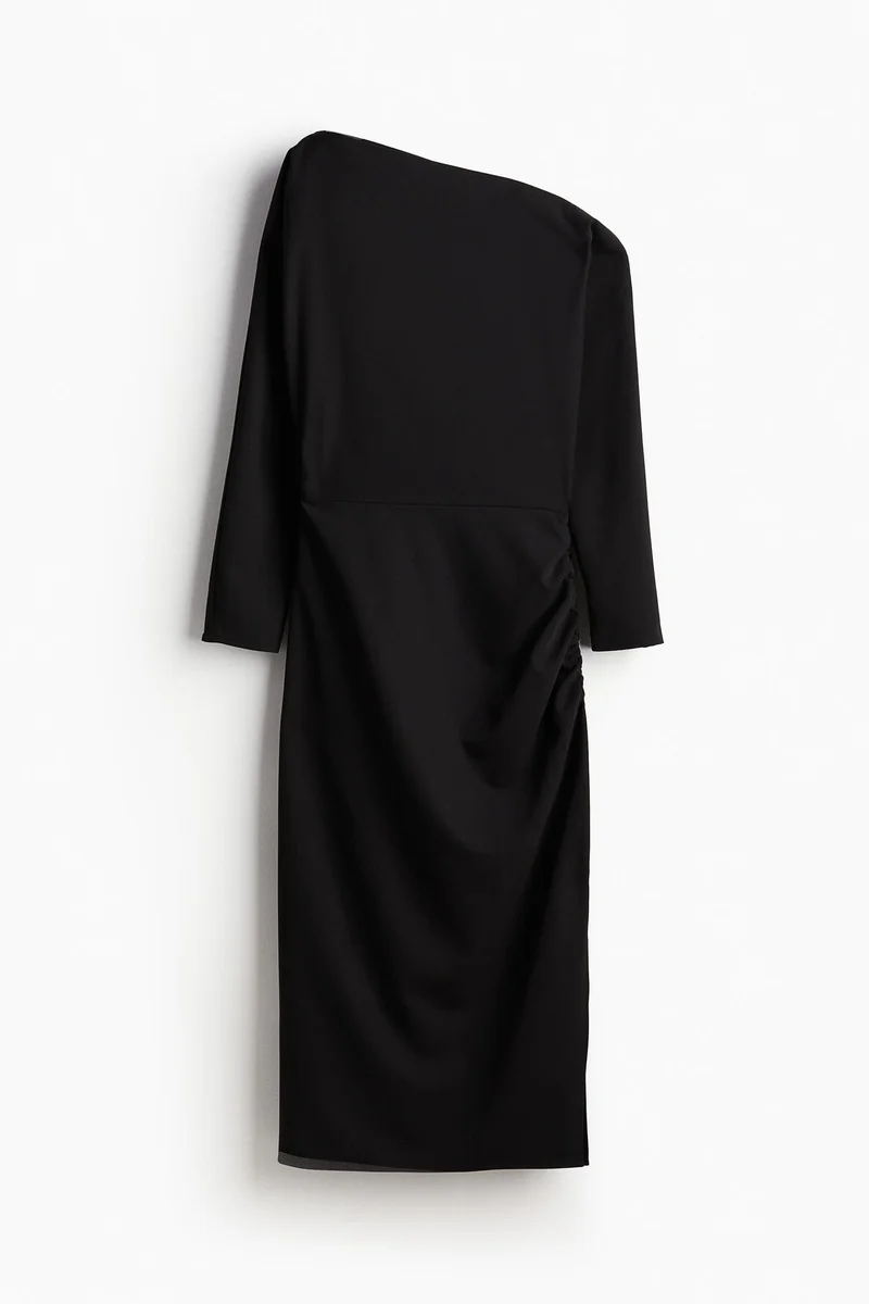 H&M Draped one-shoulder dress