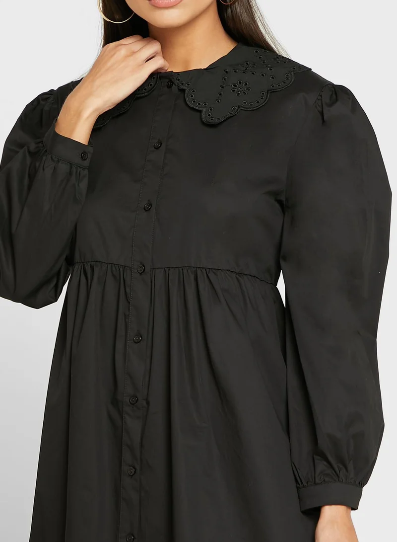 GLAMOROUS Collared Midi Dress