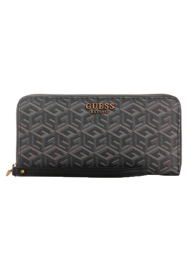 General - Sestri Logo Laurel Slg Large Zip Around Long Wallet Black Print - Image 1