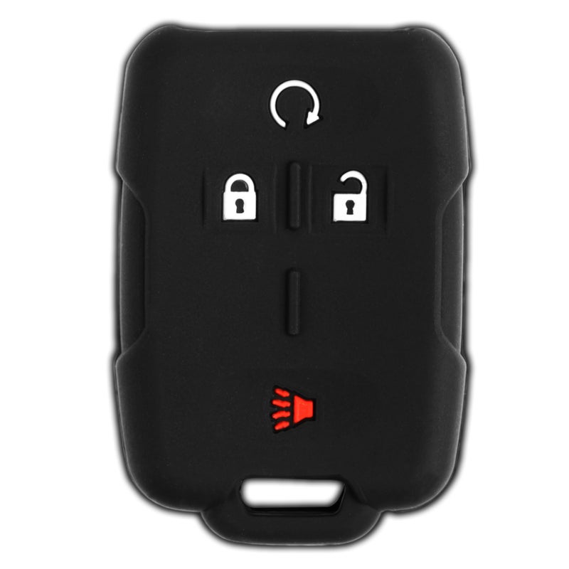 KeylessOption Key Fob Cover Replacement for 2014 2015 2016 2017 2018 Chevrolet Chevy Silverado Colorado GMC Sierra Canyon Remote Silicone 4Button M3N32337100