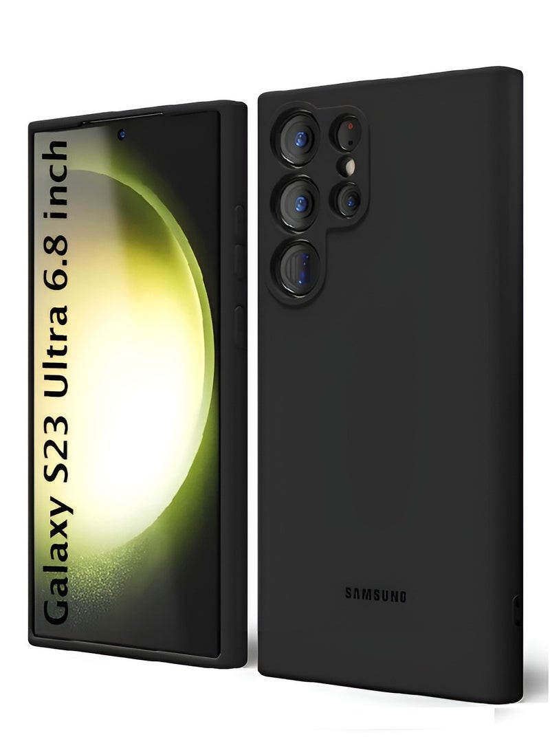 بورتوني حافظة لهاتف سامسونج جالاكسي S23 الترا من الجل المطاطي الناعم السائل المضاد للخدش حافظة هاتف من السيليكون الأصلي لهاتف جالاكسي S23 الترا 6.8 بوصة - Image 1