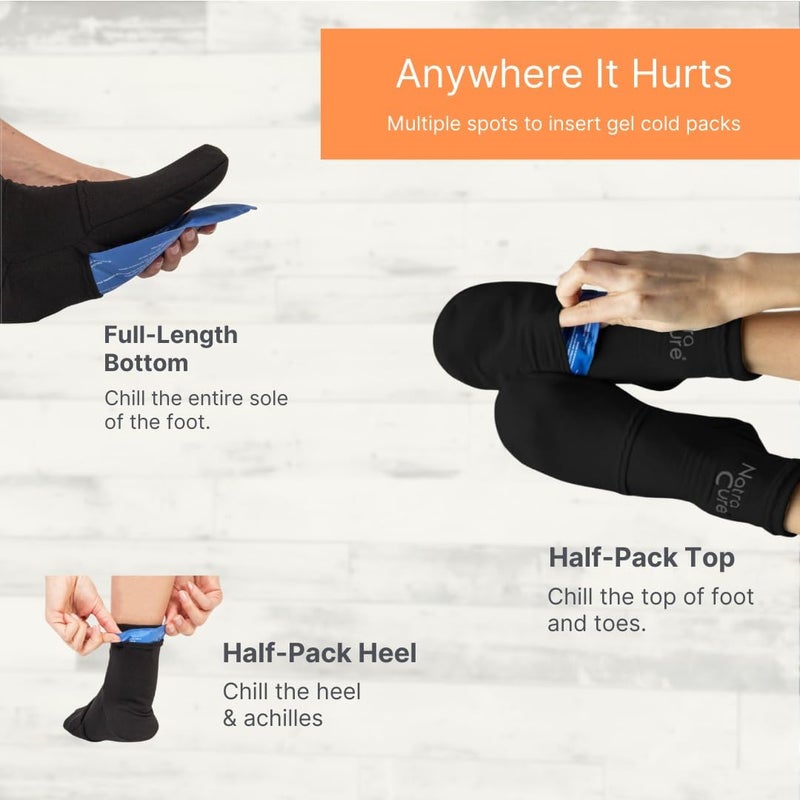 NatraCure Cold Therapy Socks - Gel Ice Treatment for Feet, Heels, Swelling, and Arch Pain (Large Size) - Image 5