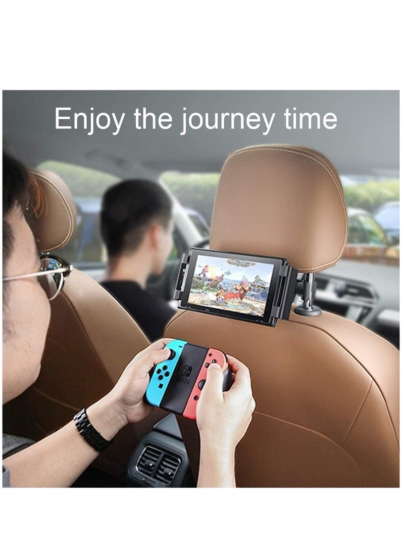 ELTRAZONE Aluminium, Silicone Car Tablet Stand, Car Headrest Tablet Holder Stand for 4.7-12.9 inches Mobile Phone iPad Tablet PC Back Seat Car Holder Stand Mount - Image 2
