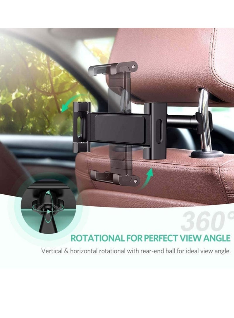ELTRAZONE Aluminium, Silicone Car Tablet Stand, Car Headrest Tablet Holder Stand for 4.7-12.9 inches Mobile Phone iPad Tablet PC Back Seat Car Holder Stand Mount - Image 3