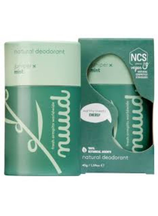nuud Juniper x Mint Stick Natural Deodorant 45g - Image 1