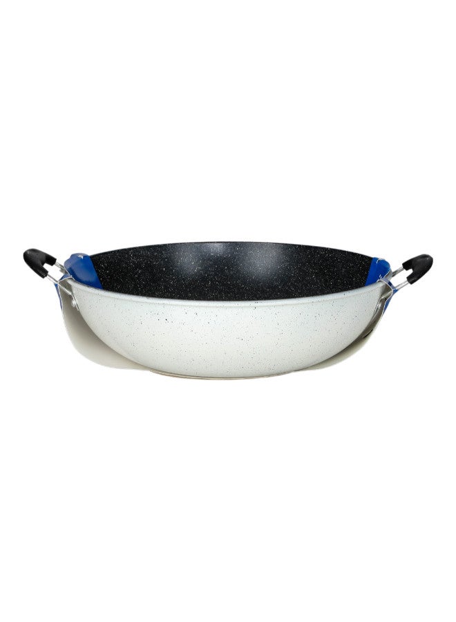 Bister Granite Non-Stick Wok with Dual Side Handles, 30 cm Insulated Bowl – Keeps Food Hot and Fresh, Black & Beige - Image 1