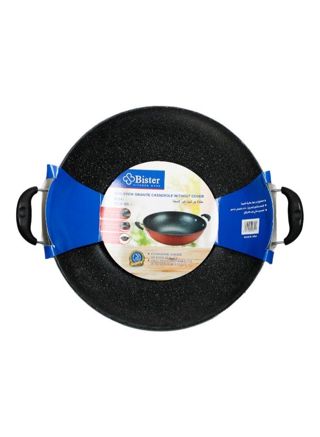 Bister Granite Non-Stick Wok with Dual Side Handles, 30 cm Insulated Bowl – Keeps Food Hot and Fresh, Black & White - Image 3